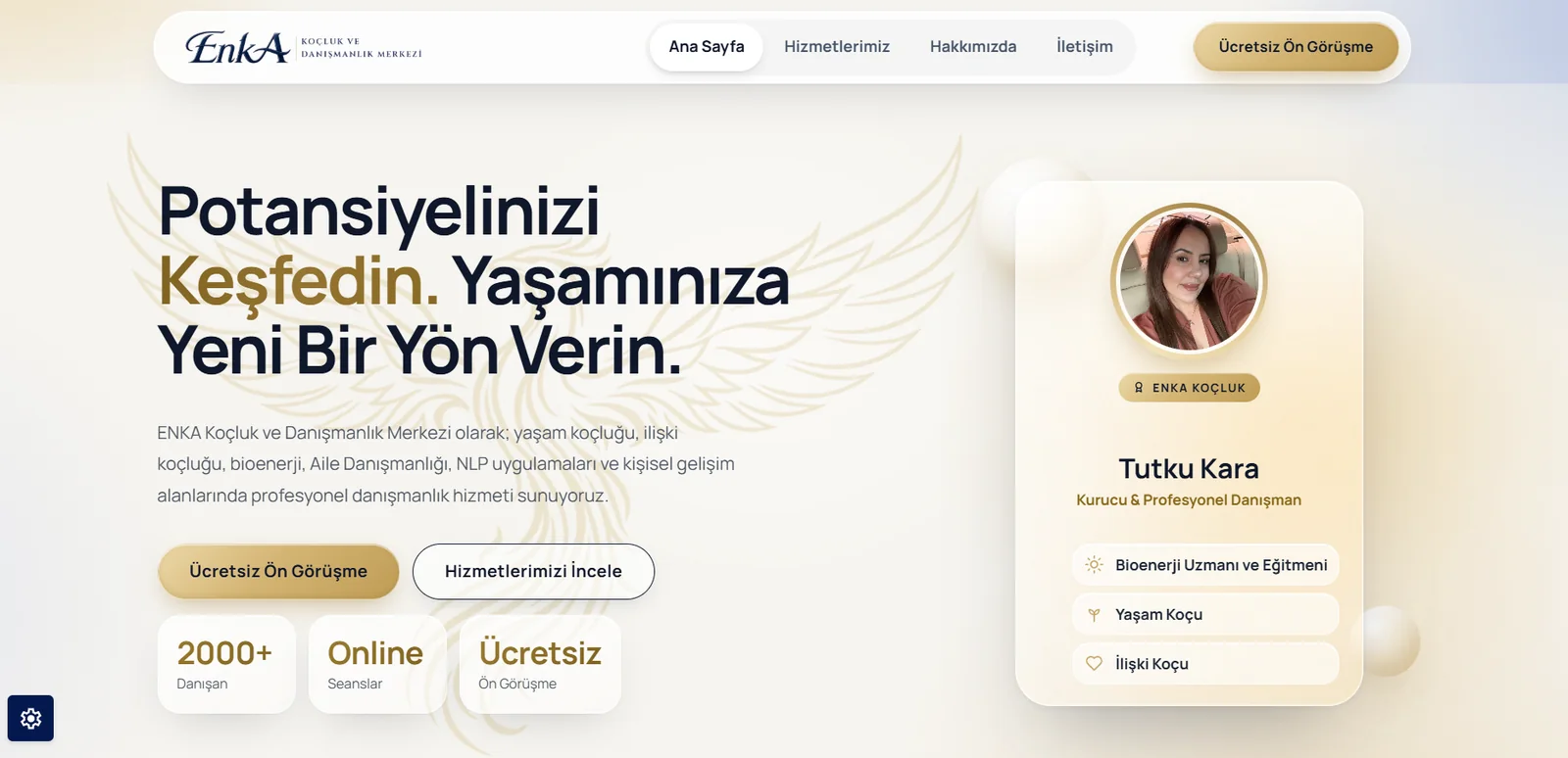 ENKA Koçluk web sitesi ekran görüntüsü